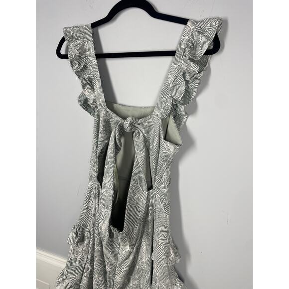 NWT, Debbie Dabble, Size XS, Sage Green Dress, Fit & Flare, Ruffles, Open Back - Picture 6 of 7